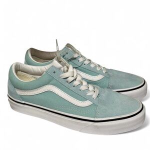 Vans Old Skool Men's Shoes Aqua Haze-True White